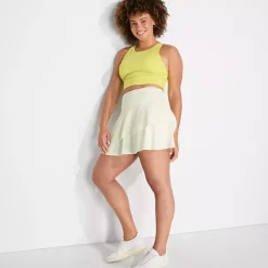Women's High Waisted Tulip Hem Swim Skort
