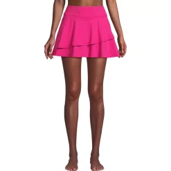 Women's High Waisted Tulip Hem Swim Skort