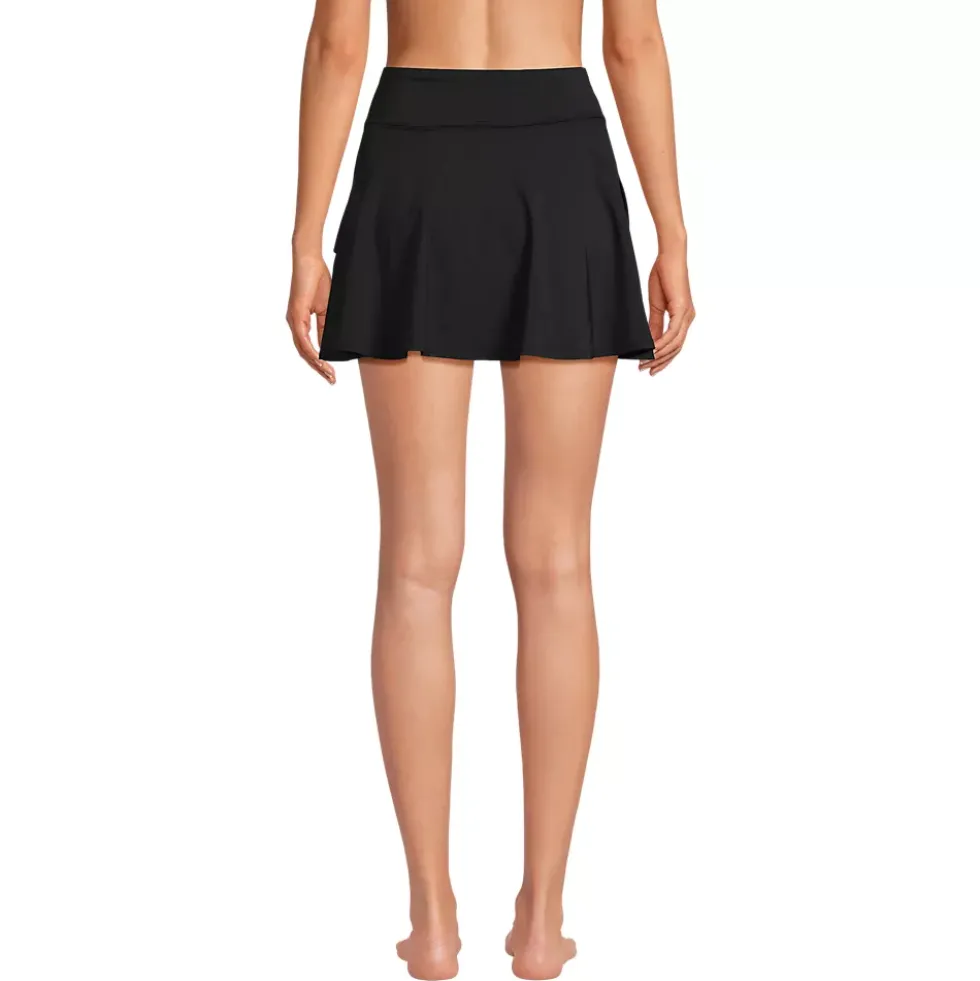 Women's High Waisted Tulip Hem Swim Skort