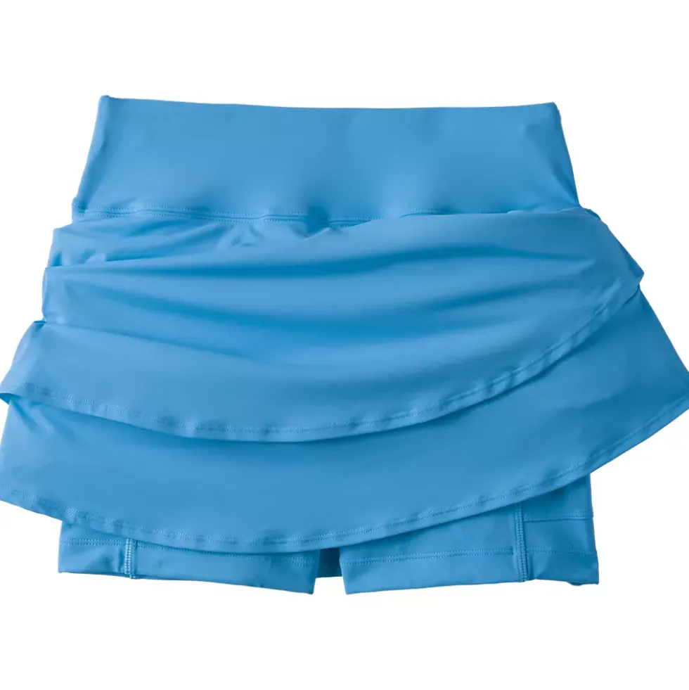 Women's High Waisted Tulip Hem Swim Skort