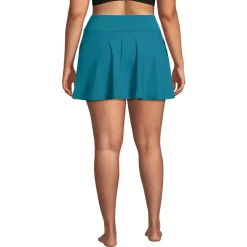 Women's High Waisted Tulip Hem Swim Skort
