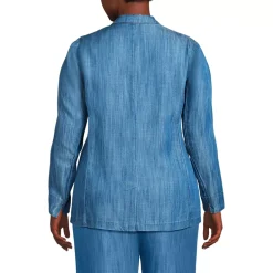 Women's Indigo TENCEL™ Fiber Relaxed Blazer