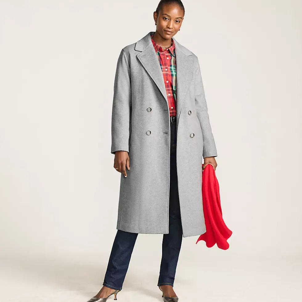 Women's Insulated Double Breasted Wool Coat