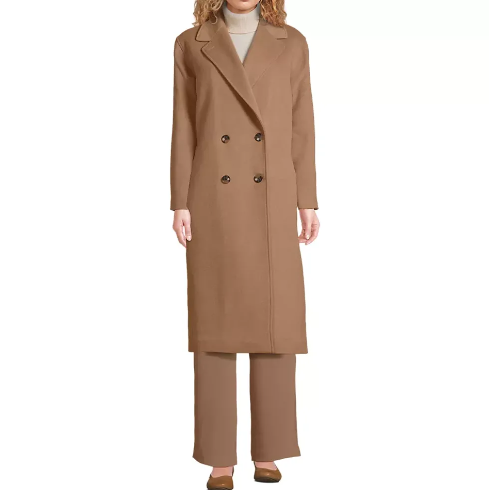 Women's Insulated Double Breasted Wool Coat