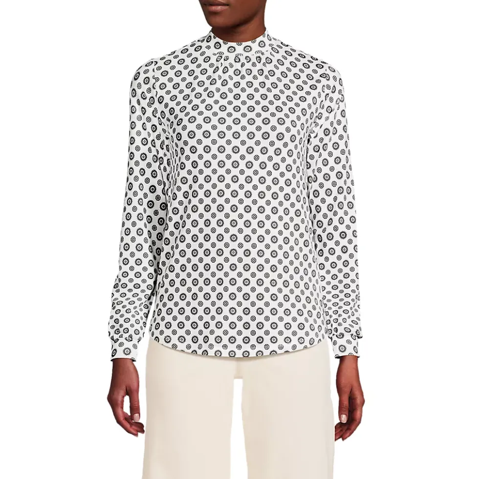 Women's Jersey Long Sleeve Gathered Mock