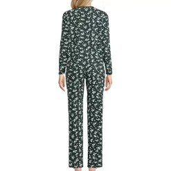 Women's Knit 2 Piece Pajama Set - Long Sleeve Top and Pants