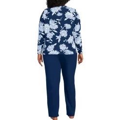 Women's Knit 2 Piece Pajama Set - Long Sleeve Top and Pants