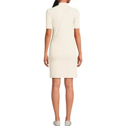 Women's Knit Rib Mock Neck Dress