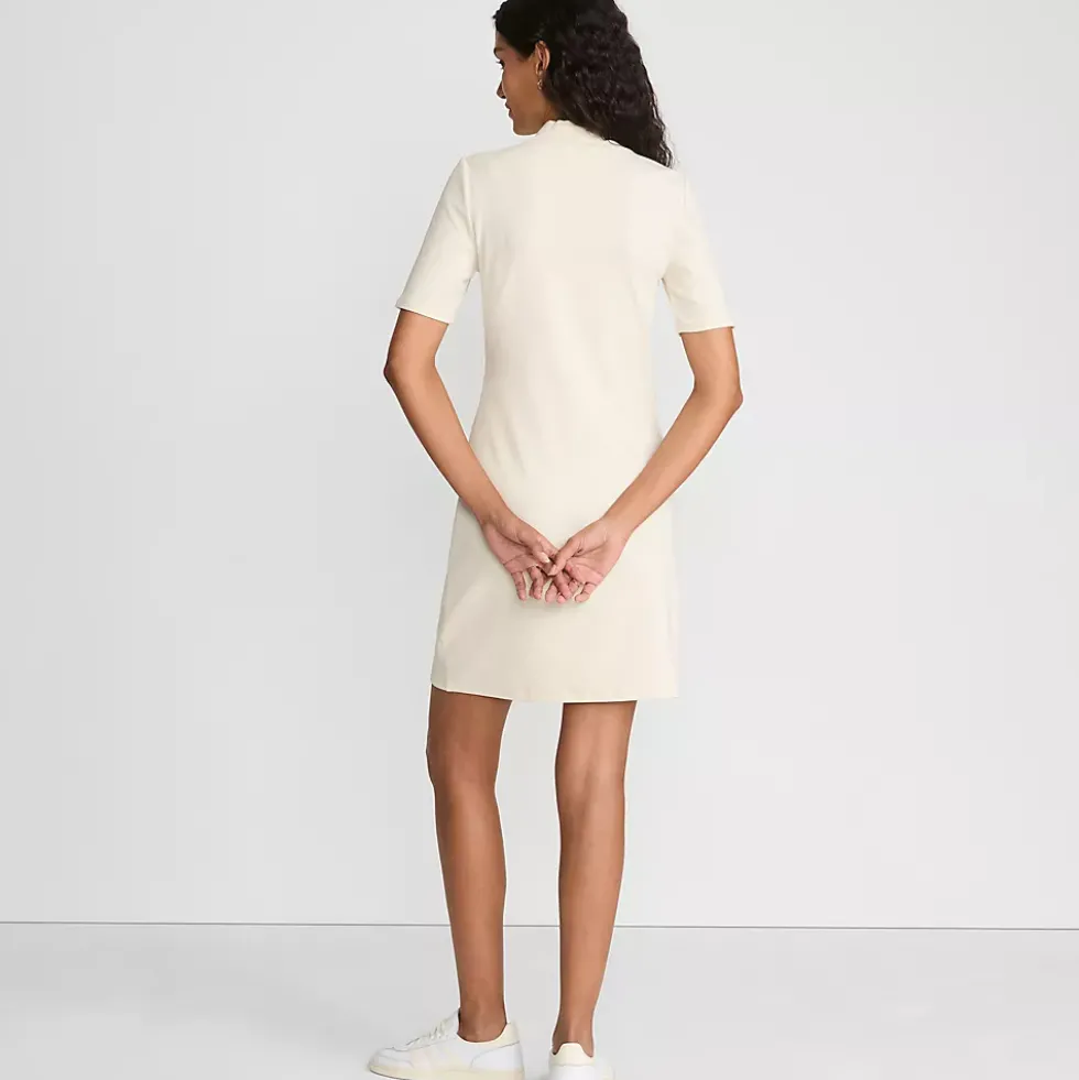 Women's Knit Rib Mock Neck Dress