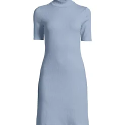 Women's Knit Rib Mock Neck Dress