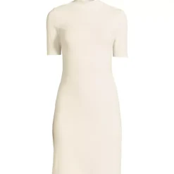 Women's Knit Rib Mock Neck Dress