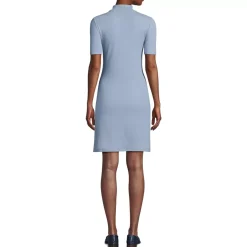 Women's Knit Rib Mock Neck Dress