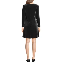 Women's Knit Velvet Square Neck Dress