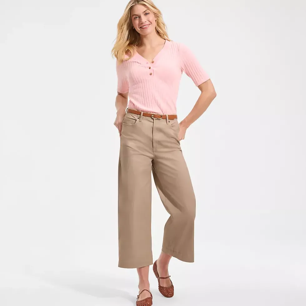 Women's Knockabout Chino High Rise 5 Pocket Wide Leg Crop Pants