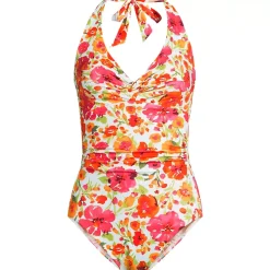 Women's Knot Twist Halter One Piece