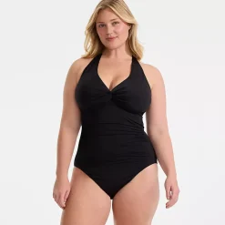 Women's Knot Twist Halter One Piece