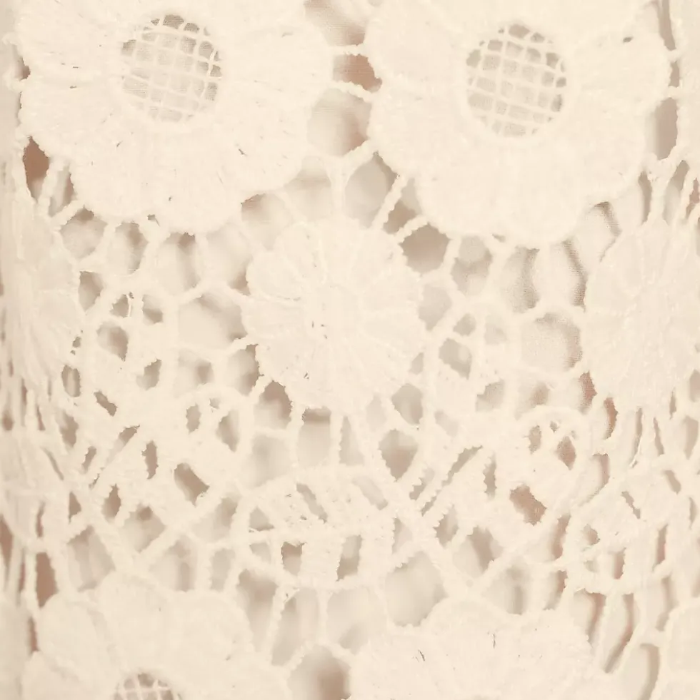 Women's Lace Overlay Midi Skirt