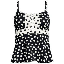 Women's Lace-up Flutter Tankini Swimsuit Top