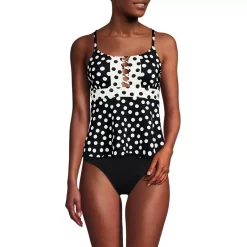 Women's Lace-up Flutter Tankini Swimsuit Top