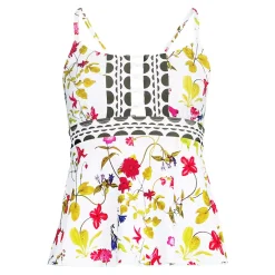 Women's Lace-up Flutter Tankini Swimsuit Top