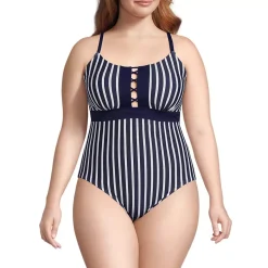 Women's Lace Up One Piece Swimsuit
