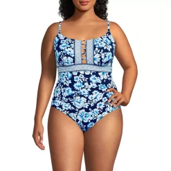 Women's Lace Up One Piece Swimsuit