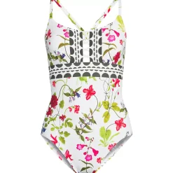 Women's Lace Up One Piece Swimsuit