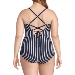 Women's Lace Up One Piece Swimsuit