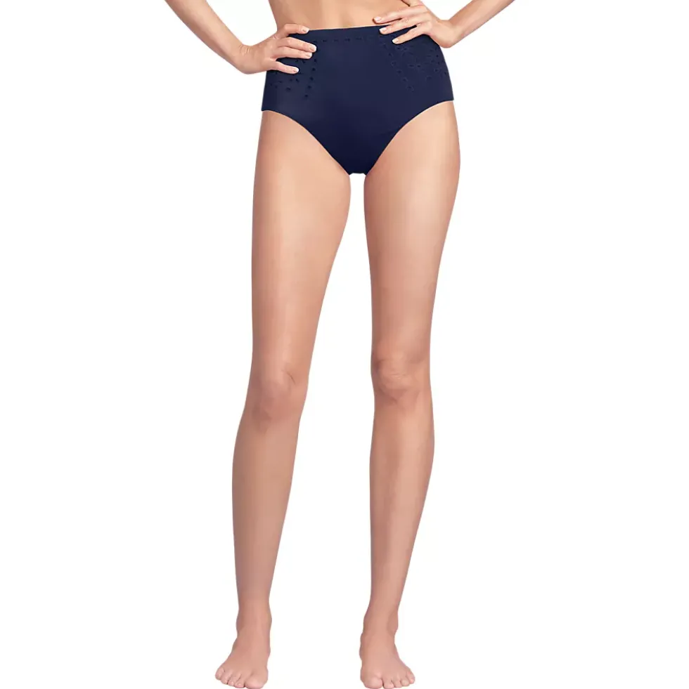 Women's Laser Cut Embroidered High Waist Bottoms