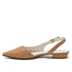Women's Leather Slingback Low Heels