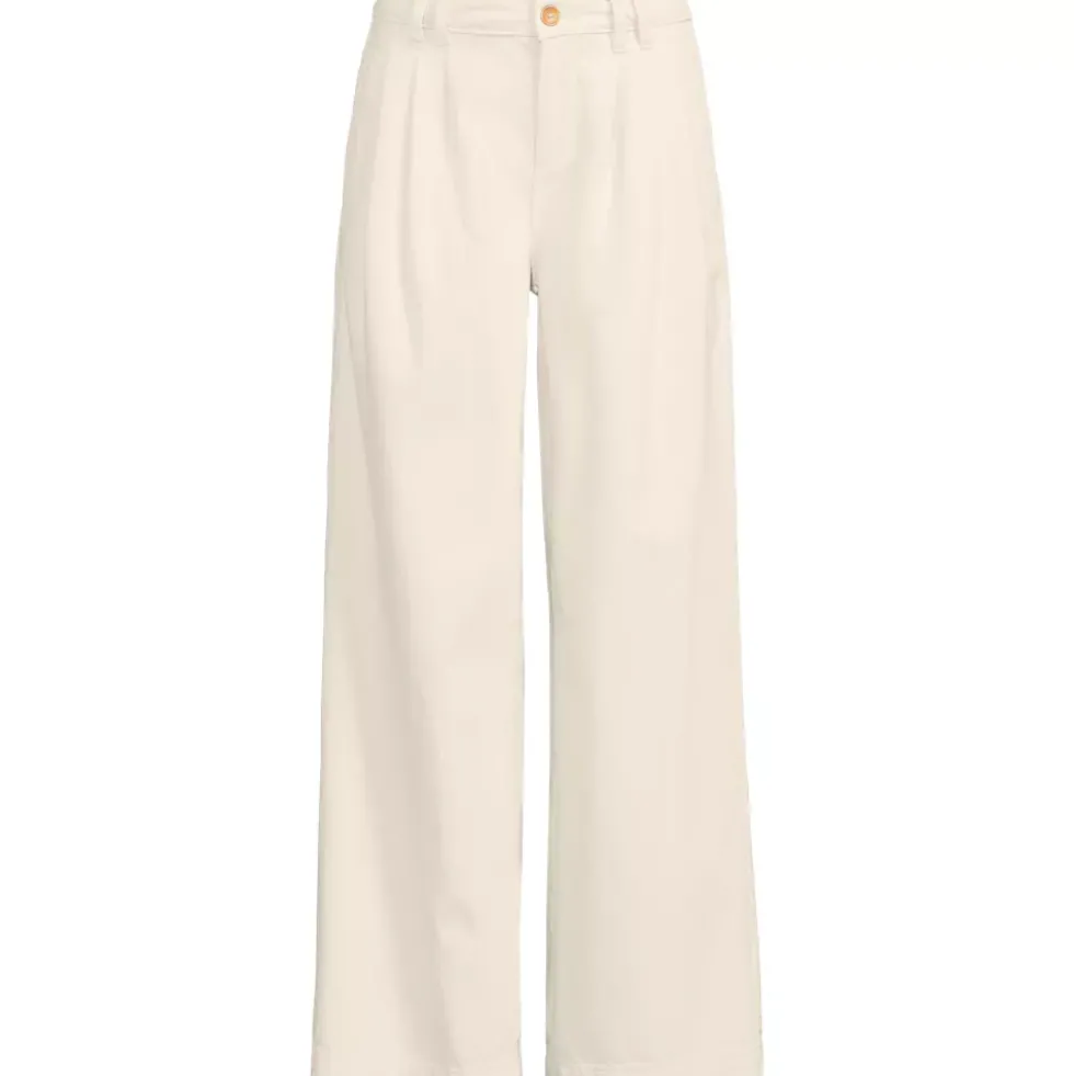 Women's Lightweight Denim Mid Rise Pleated Slouchy Jeans