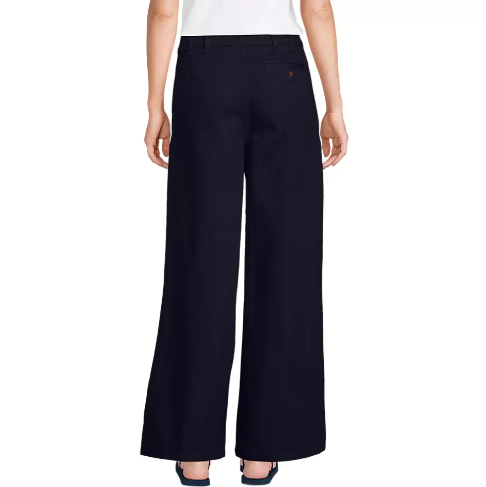 Women's Lightweight Denim Mid Rise Pleated Slouchy Jeans