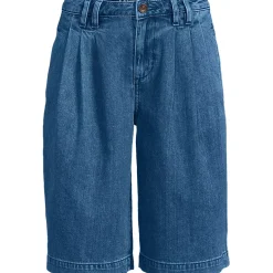 Women's Lightweight Denim Mid Rise Pleated 12