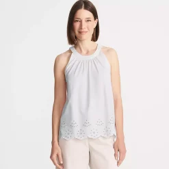 Women's Lightweight Jersey Eyelet Tank Top