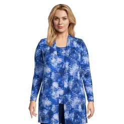 Women's Lightweight Jersey Knit Long Cardigan Print