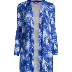 Women's Lightweight Jersey Knit Long Cardigan Print