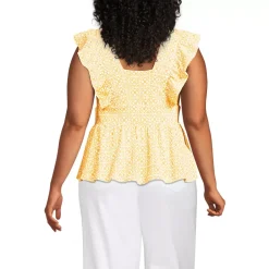 Women's Lightweight Jersey Ruffle Peplum Top