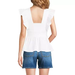 Women's Lightweight Jersey Ruffle Peplum Top