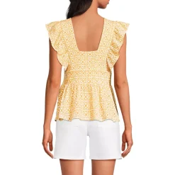 Women's Lightweight Jersey Ruffle Peplum Top