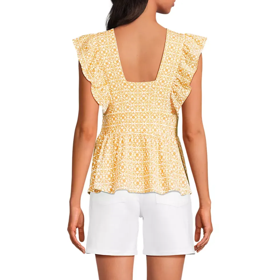 Women's Lightweight Jersey Ruffle Peplum Top