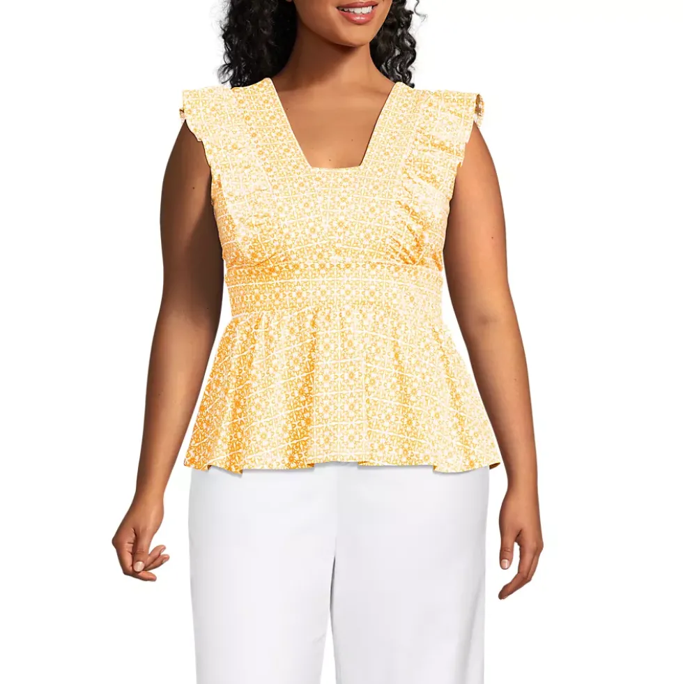 Women's Lightweight Jersey Ruffle Peplum Top