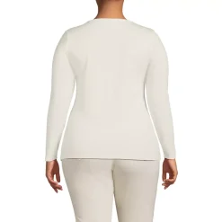 Women's Lightweight Jersey Skimming Long Sleeve Scoop Neck T-shirt