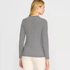 Women's Lightweight Jersey Skimming Long Sleeve Crew Neck T-shirt