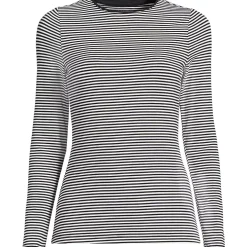 Women's Lightweight Jersey Skimming Long Sleeve Crew Neck T-shirt