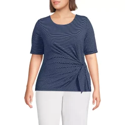 Women's Lightweight Jersey Tie Front Top