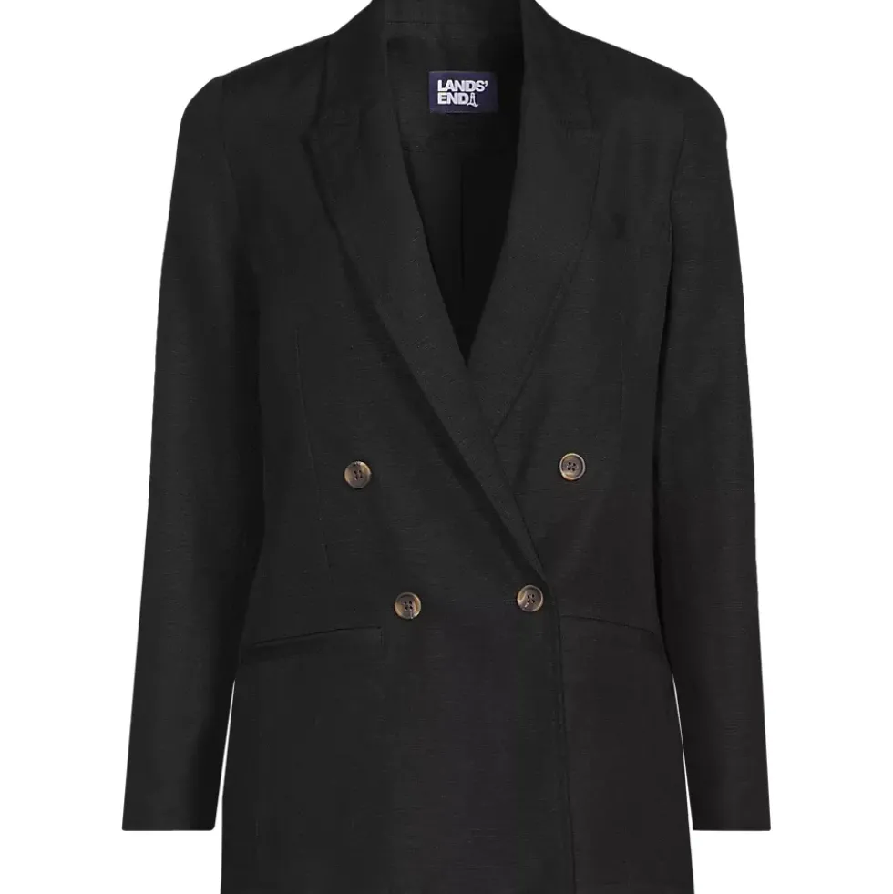 Women's Linen Double Breasted Blazer