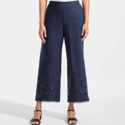 Women's Linen Embroidered Pants