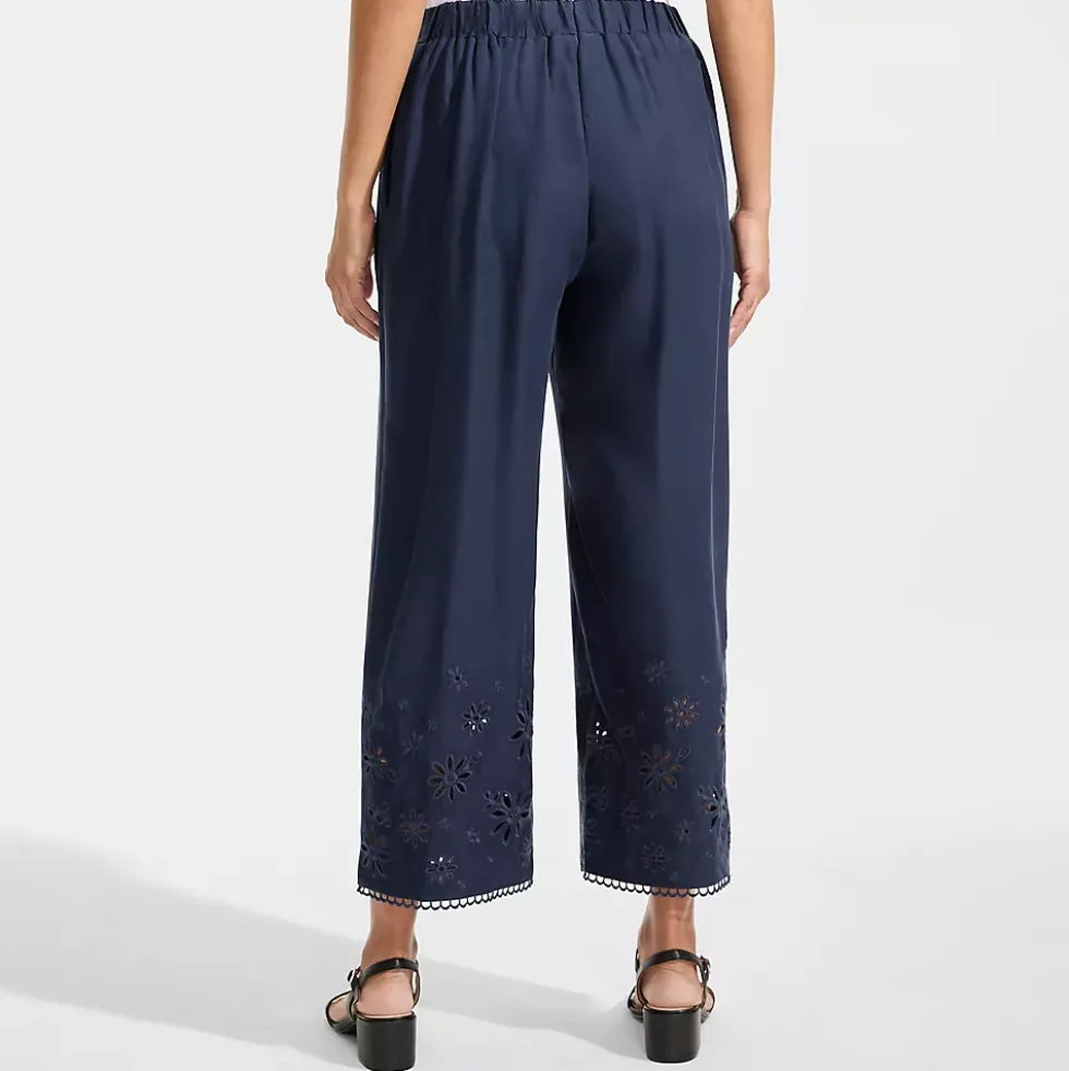 Women's Linen Embroidered Pants