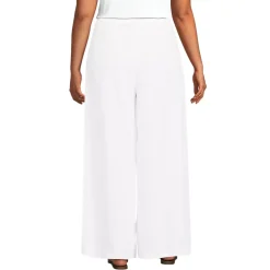 Women's Linen High Rise Palazzo Pants - Set Bottom