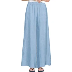 Women's Linen High Rise Palazzo Pants - Set Bottom
